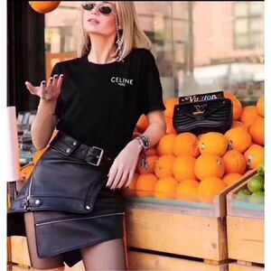 Celine Black Asymmetrical Skirt